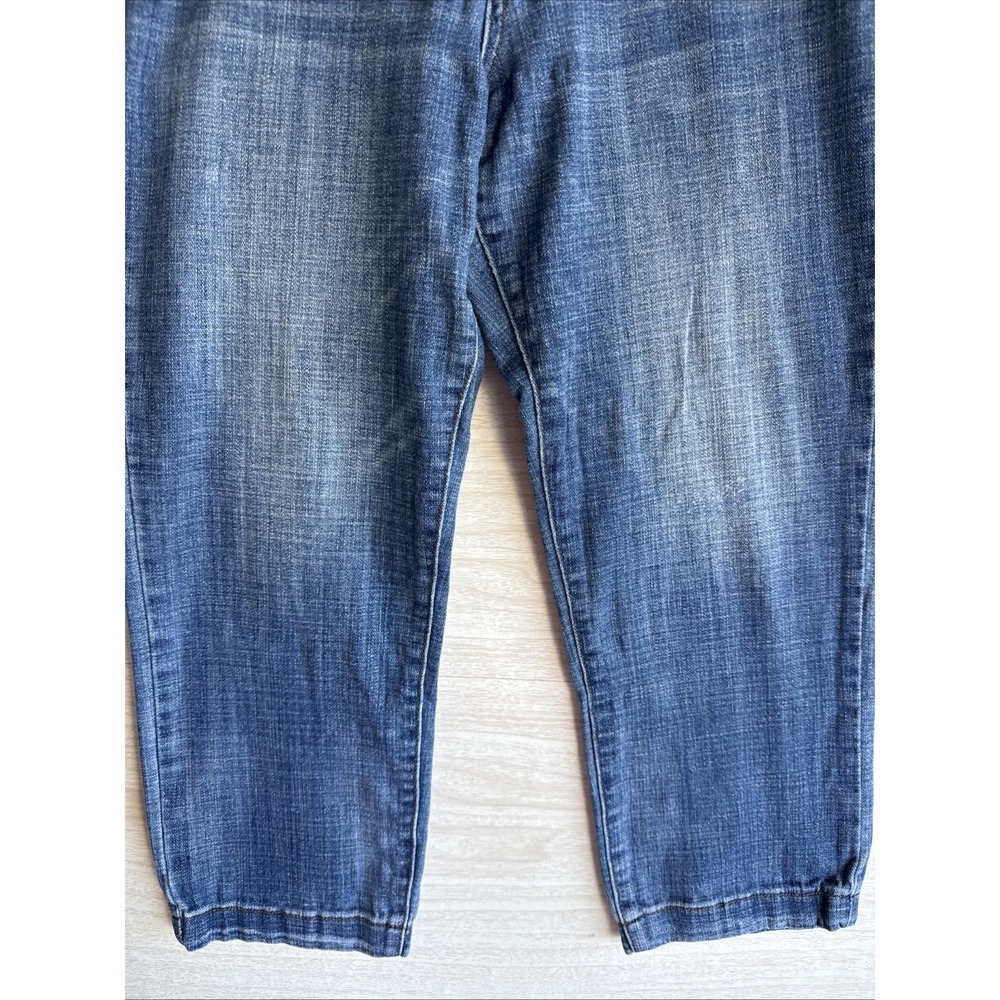 KUT from the Kloth women's blue denim cropped jeans Straight Leg Lauren Sz 10 - Picture 2 of 10